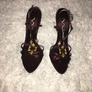 Nina chocolate brown dressy heels